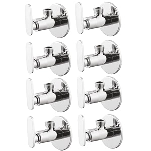angle walve for bathroom - ennius brass angle valve with wall flange brass disc stop cock for bathroom taps geyser and wash basin connection with chrome finish pack of 8 angle valve soft