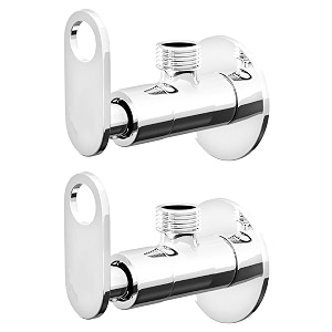 angle cocke for bathroom - ennius brass angle valve with wall flange brass disc stop cock for bathroom taps geyser and wash basin connection with chrome finish pack of 2 angle valve alive