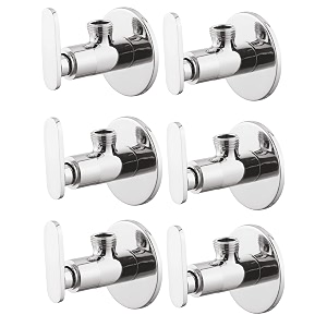 angle walve for bathroom - ennius brass angle valve with wall flange brass disc stop cock for bathroom taps geyser and wash basin connection with chrome finish pack of 6 angle valve soft