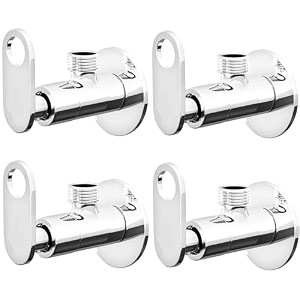 angle cocke for bathroom - ennius brass angle valve with wall flange brass disc stop cock for bathroom taps geyser and wash basin connection with chrome finish pack of 4 angle valve alive