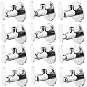 Angle walve for bathroom - Ennius Brass Angle Valve With Wall Flange, Brass Disc Stop Cock for Bathroom Taps, Geyser and Wash Basin Connection with Chrome Finish (Pack of 12, Angle Valve Soft)