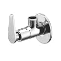 Angle walve for bathroom - Ennius Brass Angle Valve With Wall Flange, Brass Disc Stop Cock for Bathroom Taps, Geyser and Wash Basin Connection with Chrome Finish (Pack of 1, Angle Valve Paan)