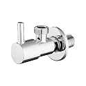 Angle walve for bathroom - Ennius Brass Angle Valve With Wall Flange, Brass Disc Stop Cock for Bathroom Taps, Geyser and Wash Basin Connection with Chrome Finish (Pack of 1, Angle Valve Solo)