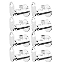 Angle Cocke for Bathroom - Ennius Brass Angle Valve With Wall Flange, Brass Disc Stop Cock for Bathroom Taps, Geyser and Wash Basin Connection with Chrome Finish (Pack of 8, Angle Valve Alive)