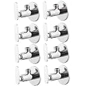 Angle walve for bathroom - Ennius Brass Angle Valve With Wall Flange, Brass Disc Stop Cock for Bathroom Taps, Geyser and Wash Basin Connection with Chrome Finish (Pack of 8, Angle Valve Soft)
