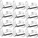Angle Cocke for Bathroom - Ennius Brass Angle Valve With Wall Flange, Brass Disc Stop Cock for Bathroom Taps, Geyser and Wash Basin Connection with Chrome Finish (Pack of 12, Angle Valve Alive)