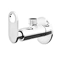 Angle Cocke for Bathroom - Ennius Brass Angle Valve With Wall Flange, Brass Disc Stop Cock for Bathroom Taps, Geyser and Wash Basin Connection with Chrome Finish (Pack of 1, Angle Valve Alive)
