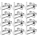 Angle walve for bathroom - Ennius Brass Angle Valve With Wall Flange, Brass Disc Stop Cock for Bathroom Taps, Geyser and Wash Basin Connection with Chrome Finish (Pack of 12, Angle Valve Solo)