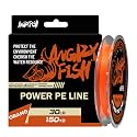 ANGRYFISH 8 Strand Braided Fishing Line, Hi Vis PE Fishing Line, 6LB-50LB