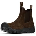 ANGRYRAM Steel Toe Slip on Work Boots Mens Waterproof Chelsea Safety Shoes