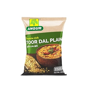 angur toor dal plain - 500g  pack of 2  - 1kg