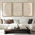 ANHUIB Large Jesus Wall Art 24x36 Inch Jesus Feeds The 5000 Canvas Wall Art Set of 3 Framed Christian Wall Decor Modern Abstract Art Print for Living Room Bedroom Office Home
