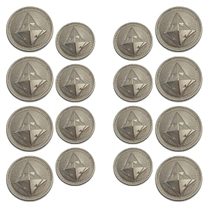 3d pyramid design shank button pack of 16 8 big and 8 small for coat blazer suit sherwani and indian dresses sports coat size 34 l and 30 l