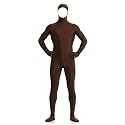 Aniler Men's and Women's Spandex Open Face Full Body Zentai Costume Bodysuit