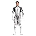 Animal Full Bodysuit for Men Muscle Spandex Jumpsuit Furry Costume with Big Tail for Adult Cosplay Halloween Party