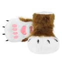 Animal Fuzzy Slippers Bear Cat Wolf Dog Fox Fursuit Feet Paw Claw Shoes Furry Boots Costume Accessories for Adult Kids