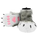 Animal Fuzzy Slippers Bear Cat Wolf Dog Fox Fursuit Feet Paw Claw Shoes Furry Boots Costume Accessories for Adult Kids