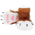 Animal Fuzzy Slippers Bear Cat Wolf Dog Fox Fursuit Feet Paw Claw Shoes Furry Boots Costume Accessories for Adult Kids