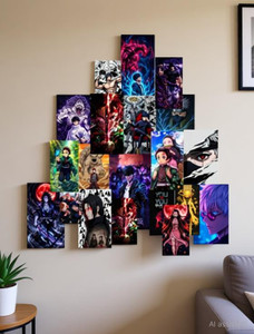 anime poster set 50 pcs wall collage kit aesthetic room decor 4x6 inch paper print