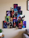 Anime Poster Set 50 PCS Wall Collage Kit Aesthetic Room Decor 4x6 Inch Paper Print