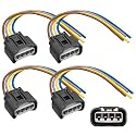 Anina 4PCS 90980-11885 Ignition Coil Connector Plug for Toyota Scion Pontiac Chevrolet Chevy Lexus 4-pin Female Adapter Plug Replaces 645-940 Scion Ignition Coil Harness