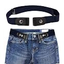 No Buckle Invisible Elastic Belt for Men/Women | Buckle Free Comfortable Elastic Belt | Buckle-less No Bulge Hassle Invisible Belts | Fits 28"-48"