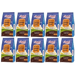 anjali gold premium urad dal whole white 10 kg - pack of 10