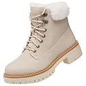 ANJOUFEMME Winter Snow Boots for Women Hiking Warm Fur Lined Outdoor Shoes