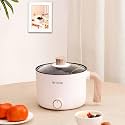 ANKALE CURA Multipurpose Electric Rice Cooker, Kettle | Non-Stick Ceramic Pot | Dual Power Modes | Temperature Control | Microcomputer Control | Tempered Glass Lid | Boiling, Saute (1.5L, 300W–600W)