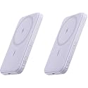Anker 621 Magnetic Portable Charger (MagGo), 5,000mAh Wireless Power Bank with USB-C Cable, Magsafe-Compatible Battery Pack for iPhone 16/15/14/13/12 Series (Pack of 2)