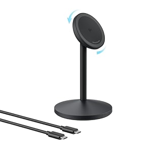 anker maggo wireless charger 15w fast charging magsafe charger compatible wireless charger stand with usb-c cable qi2 wireless charger for iphone 16151413 series and airpods no ac adapter
