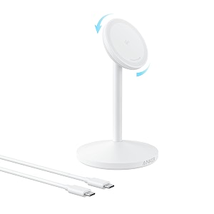 anker maggo wireless charger 15w fast charging magsafe charger compatible wireless charger stand with usb-c cable qi2 wireless charger for iphone 16151413 series and airpods no ac adapter