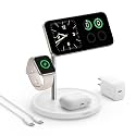 Anker MagSafe Charger Stand Compatible, iPhone 17 MagGo 3 in 1 Wireless Charging Station,Qi2 Certified 15W Wireless Charger, Desk Accessory, for iPhone 15/14/13/12 Series Apple Watch, AirPods