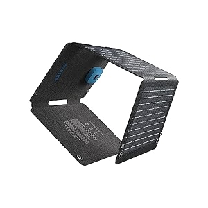 anker solix ps30 solar panel 30w foldable portable solar charger ip65 water and dust resistance ultra-fast charging charges 2 devices at once for camping hiking and outdoor activities