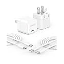Anker USB C Charger Block with USB-C Cable, 20W Charger Block for iPhone 17/16 and More Series, Galaxy, Pixel, iPad Pro/Air/Mini Series (Pack of 2)