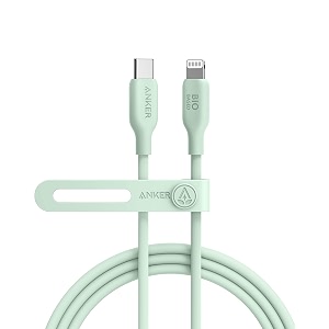 anker usb-c to lightning cable 541 cable natural green 6ft mfi certified bio-based fast charging cable for iphone 14 14pro 14pro max 13 13 pro 12 11 x xs xr 8 plus charger not included
