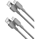 Anker USB A to USB C Cable, Charger Cord (2-Pack, 3 ft, Gray)
