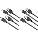 Anker USB A to USB C Cable, Charger Cord (4 Pack, 3FT), for iPhone 17 Series,Samsung Galaxy Note 10/S10+ S10, LG V30 (Black)