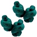Ankis Womens Fuzzy Cozy Comfy Soft Slippers - 2Pair Fluffy Furry House Slippers Plush Home Ladies Gifts Memory Foam, Cross Band, Open Toe，Indoor/Door Bride Slipper Slides Wedding Ladies Shoes