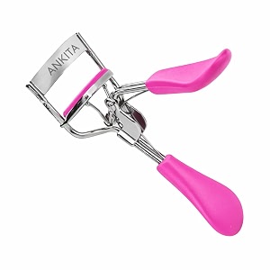 ankita eyelash curler  precision lash curler with soft silicone pads amp ergonomic grip  stainless steel no pinching  gentle long-lasting curl for natural amp glam makeup  travel friendly