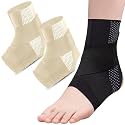 Ankle Guard - Active Ankle Brace, Compression Ankles Support Brace for Kids Youth &amp; Adult (Beige - TWO PACK,XL (women 10-15 / men 8-14))