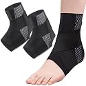 Ankle Guard - Active Ankle Brace, Compression Ankles Support Brace for Kids Youth & Adult (Black - TWO PACK,S (kids 5-7Y))