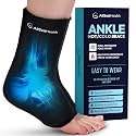 Ankle Ice Pack Wrap for Foot Pain, Hot/Cold Compression Sleeve Large