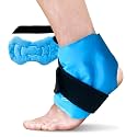 RelaxCoo Ankle Ice Pack Wrap for Swelling, Reusable Gel Ice Pack for Ankle Injuries, Cold Compress Therapy for Foot Pain Relief, Achilles Tendonitis, Plantar Fasciitis, Sprains