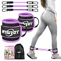 Ankle Resistance Bands with Cuffs, Workout Sets for Women, Resistance Bands for Working Out, Exercise Band for Leg Booty, Home Gym Workout Equipment, Ankle Weights Fitness Band Set