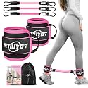 Ankle Resistance Bands with Cuffs, Workout Sets for Women, Resistance Bands for Working Out, Exercise Band for Leg Booty, Home Gym Workout Equipment, Ankle Weights Fitness Band Set