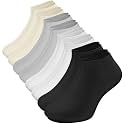 Ankle Socks for Women, 8 Pairs Premium Cotton Non Slip Lightweight Casual Low Cut Socks