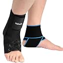 Ankle Stabilizer Brace for Women and Men with Support Straps 2 Pack Elastic Adjustable Foot Wrap Brace for Sprained Ankle Injury Recovery Breathable Design Black Color Ankle Brace (Small)