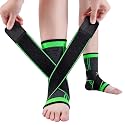 Ankle Support Braces (2pcs),Breathable Ankle Compression Sleeves with Adjustable Wrap,Elastic Ankle Brace Stabilizer for Plantar Fasciitis,Achilles Tendonitis,Sprained Ankle Pain Swelling Relief