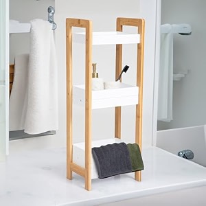 anko 3 tier bathroom caddy multi-drawer bathroom amp livingroom organizer storage shelfrack bedroom furniture officehome decoration shelf 74cm h x 28cm w x 20cm d  6kg capacity